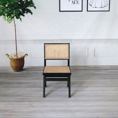 ホール モダン シンプル マシッドウッド ラタン リュックレスト リビングルーム 椅子 リビングルーム 家具 ゴム 木材