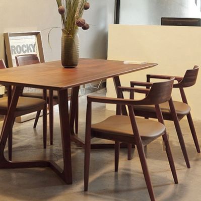家具 一般 固木 レストラン ダイニング 椅子 豪華 現代のデザインとPU革素材