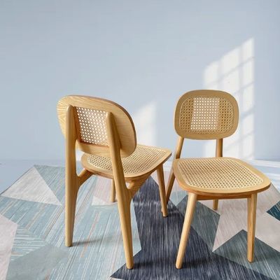 ホテル用 ラタン式ダイニングチェア オーク天然の豪華家具