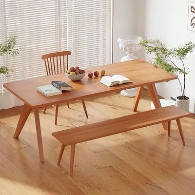 ホール 木材 固形テーブル 椅子 レストラン 立方形 木製 セット ダイニング テーブル モダン デザイン
