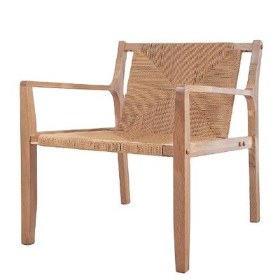 天然デザイン オーク木 織りコード アームレスト ソファー椅子 キッチン用 固木家具 キッチン様式