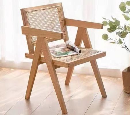 黒/ナッツ木色 肉木 ロータン椅子 現代のスタイルのダイニングルーム家具