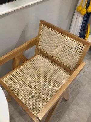 黒/ナッツ木色 肉木 ロータン椅子 現代のスタイルのダイニングルーム家具