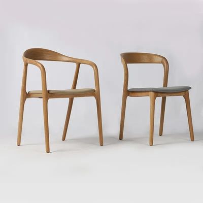 ホーム 家具 ダイニングチェア オークウッドデザイン モダン ノルディックスタイル カバールーム キッチン用 白い椅子 PU レザー 木製