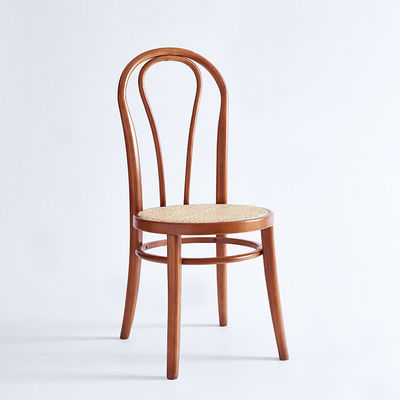 オーダーメイド デザイン 織物 天然ラタン 固木 ダイニングチェア モダン レストラン 座席の配置のための家具