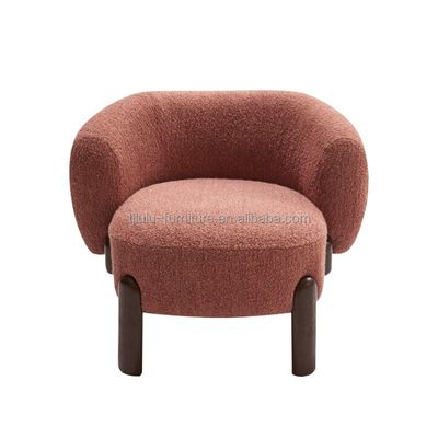 NO 折りたたみ ノルディックラウンジ リレージャー 木製ソファ 椅子 天然/ナッツ色 クッション付き