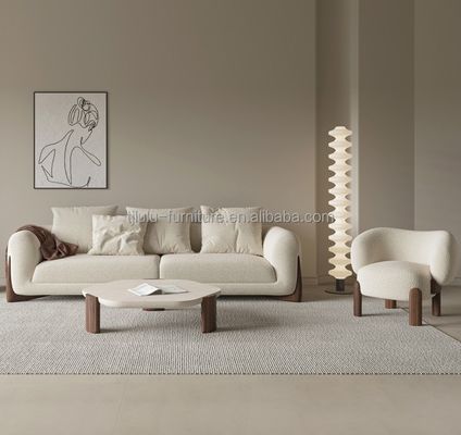 NO 折りたたみ ノルディックラウンジ リレージャー 木製ソファ 椅子 天然/ナッツ色 クッション付き