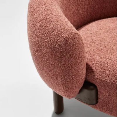 NO 折りたたみ ノルディックラウンジ リレージャー 木製ソファ 椅子 天然/ナッツ色 クッション付き