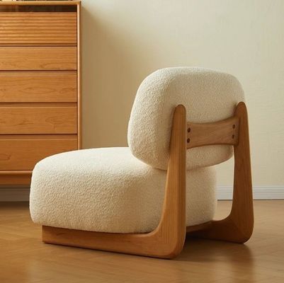 ノルディックデザインでホテルをアップグレード モダン マシッドウッドチェア羊毛 ダイニングルーム 木製チェア