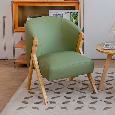 モダン ノルディック 木製椅子 ホテルデザイン用 頑丈な灰 固い木製枠 ベルベット羊毛 木製ソファ 椅子