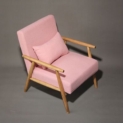 家具 W66*D77*H87CM 固木製 木製ソファーチェア モダンデザイン リビングやホテル用ソフトシートチェア