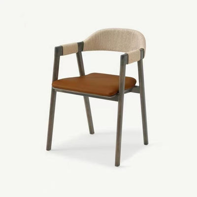 オフィスビル 食堂椅子 織布コードとヴィンテージ 木造デザインのラック仕上げ