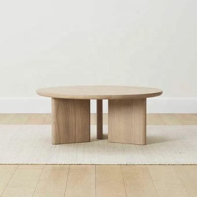 ホーム 家具 現代の三角形ベース コーヒーテーブル ウォールナッツ色の木製枠 ダイニングルーム家具