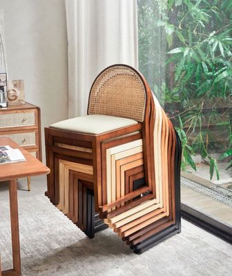 家庭 家具 自然 固木 高級 ラタン ダイニング チェア モダン レストラン