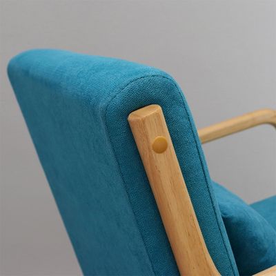 木製ソファーチェア カスタマイズ ラグジュアリーファブリック ベルベット KD モデル リビング用揺れ椅子