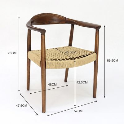 オーダーメイド ケネディ 扶手椅子 現代の ノルディック スタイル 固木 社長 レストランやカフェ用 食卓椅子