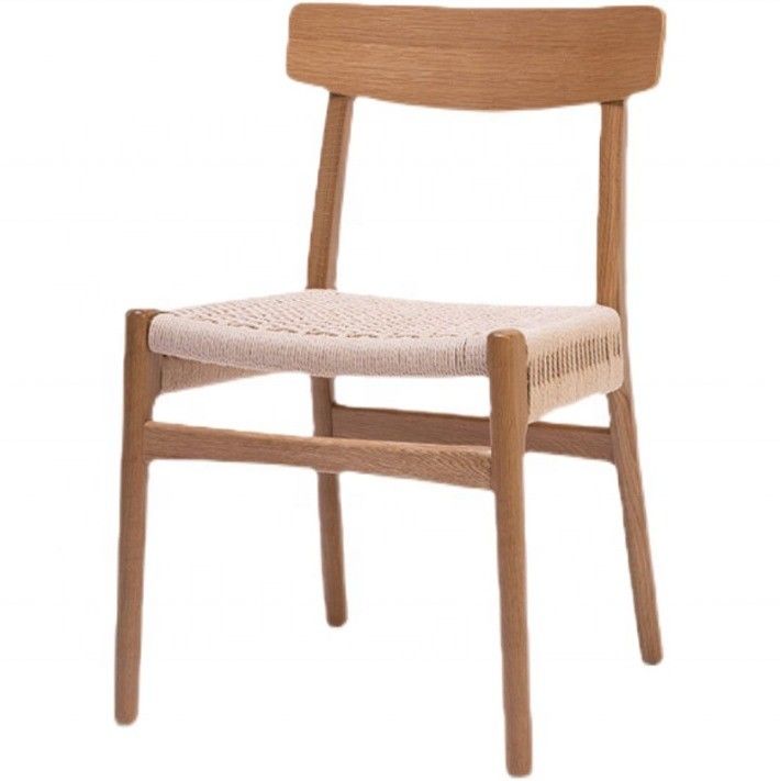 古典的なダイニングルームとリビングルーム家具 デザインが良い アンティークオーク木 Wishbone Chairs with Rope Seat