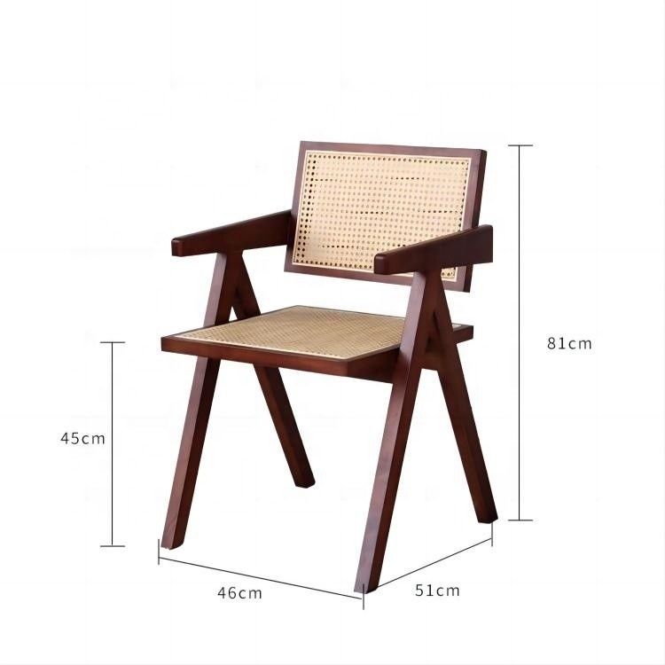 ダイニングルーム家具 ノルディック 贅沢 ヴィンテージ ラタン チェア バランコ 休憩 折りたたむ 木製 チェア 郵便包装 Y