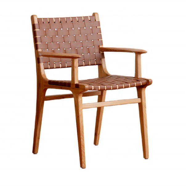 郵便包装 N 現代のPU革座席と背面 扶手付き/扶手なしの木製食卓