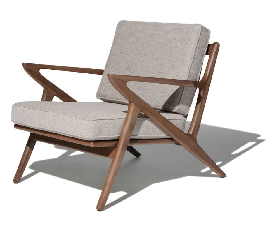 リビングチェア モダンファブリック 木製ソファーチェア リレージャーラウンジ マシッドウッドチェア W59*D59*H57CM
