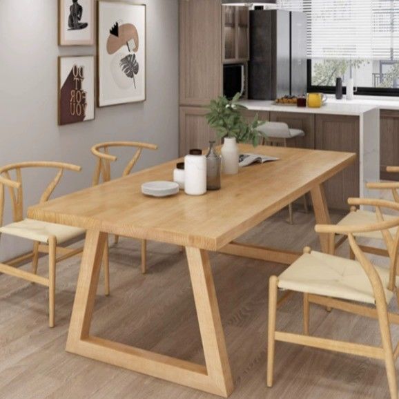 現代の固木製食卓家具セット ダイニングルームとキッチン用 L120*W70*H75CM