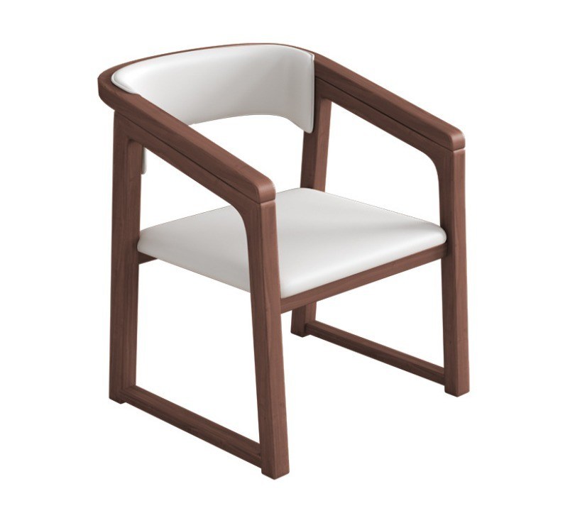 カスタマイズされた色 固木 PU 革 木製椅子 W56*D51*H71CM 食堂椅子 ノルディックデザイン モダン 木製椅子