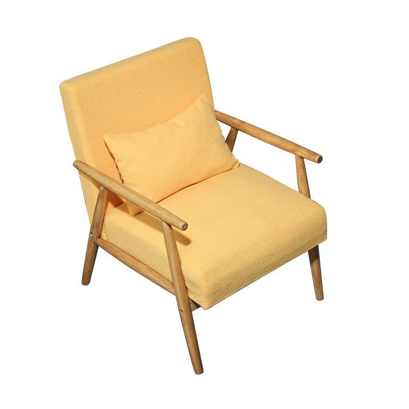 家具 W66*D77*H87CM 固木製 木製ソファーチェア モダンデザイン リビングやホテル用ソフトシートチェア